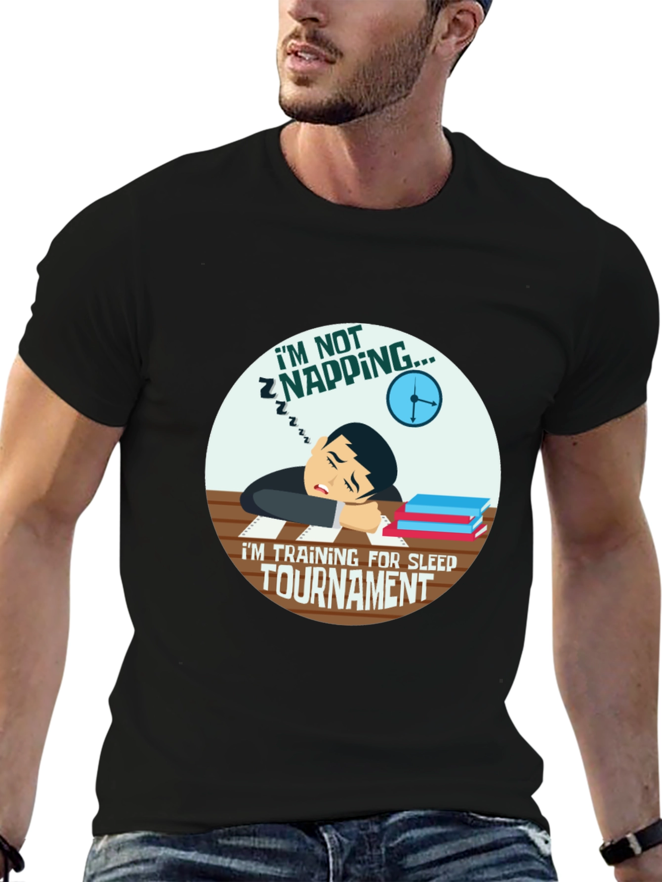 Im Not Napping Sleep Tournament Black T-Shirt