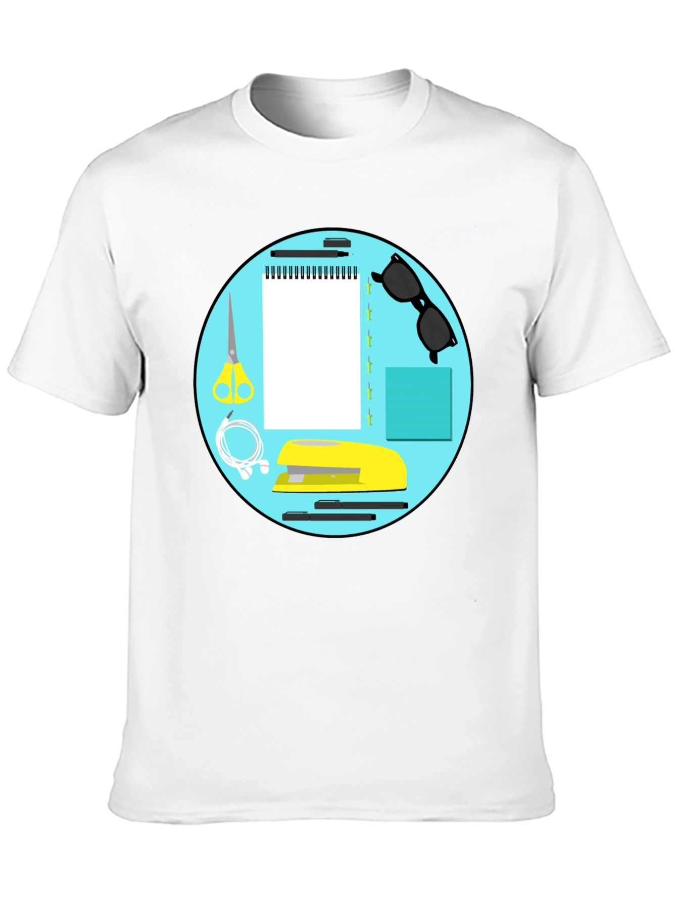 Stationery Circle Graphic Tee - Black