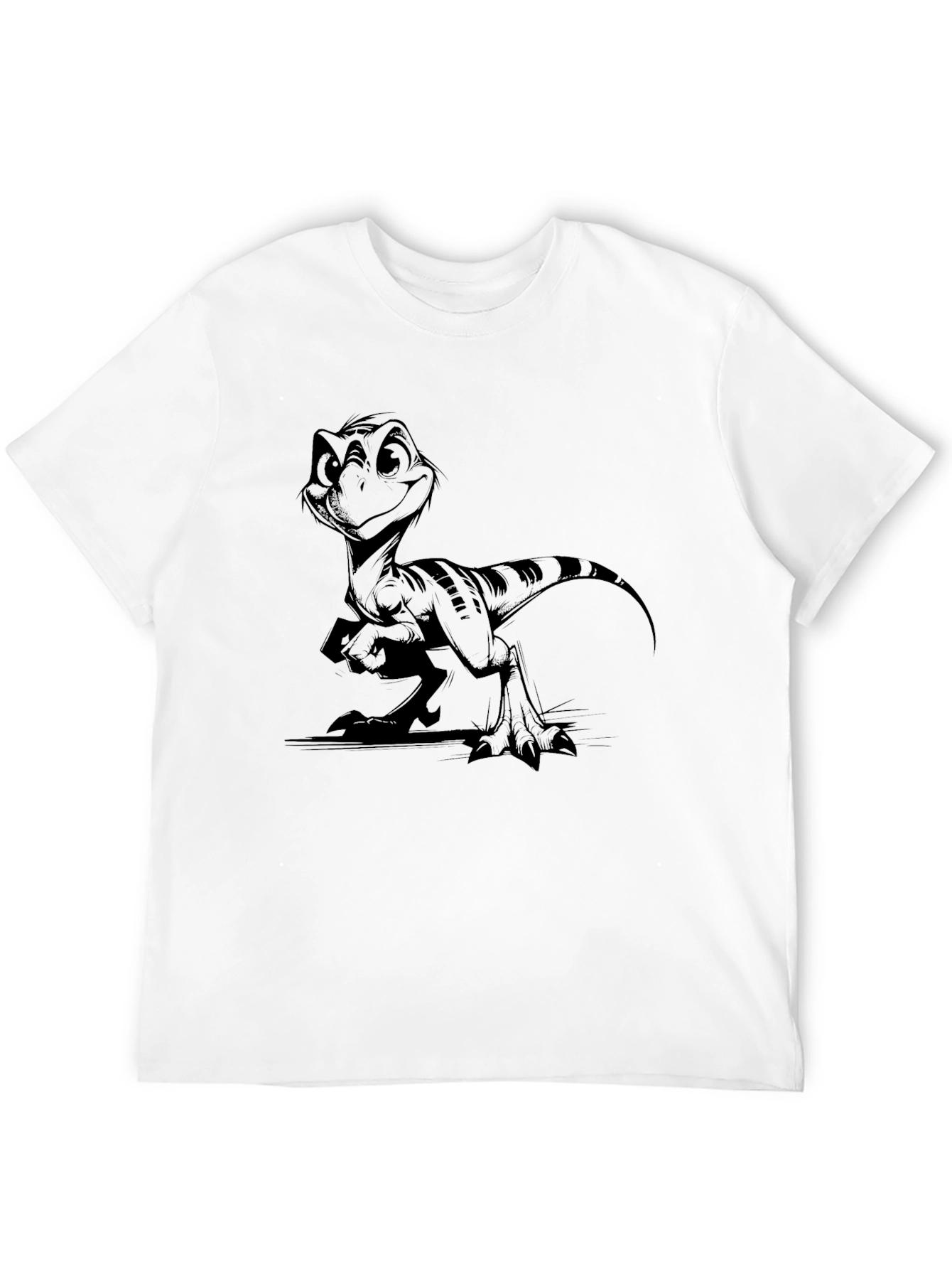 Cartoon Dinosaur Graphic T-Shirt