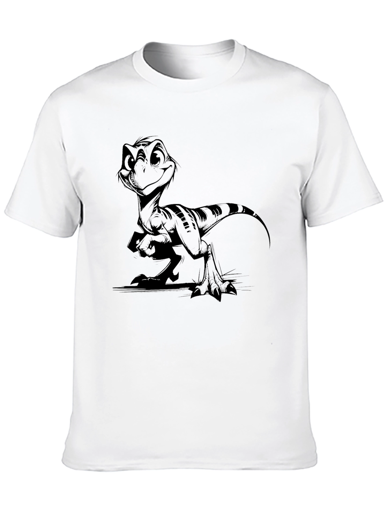 Cartoon Dinosaur Graphic T-Shirt