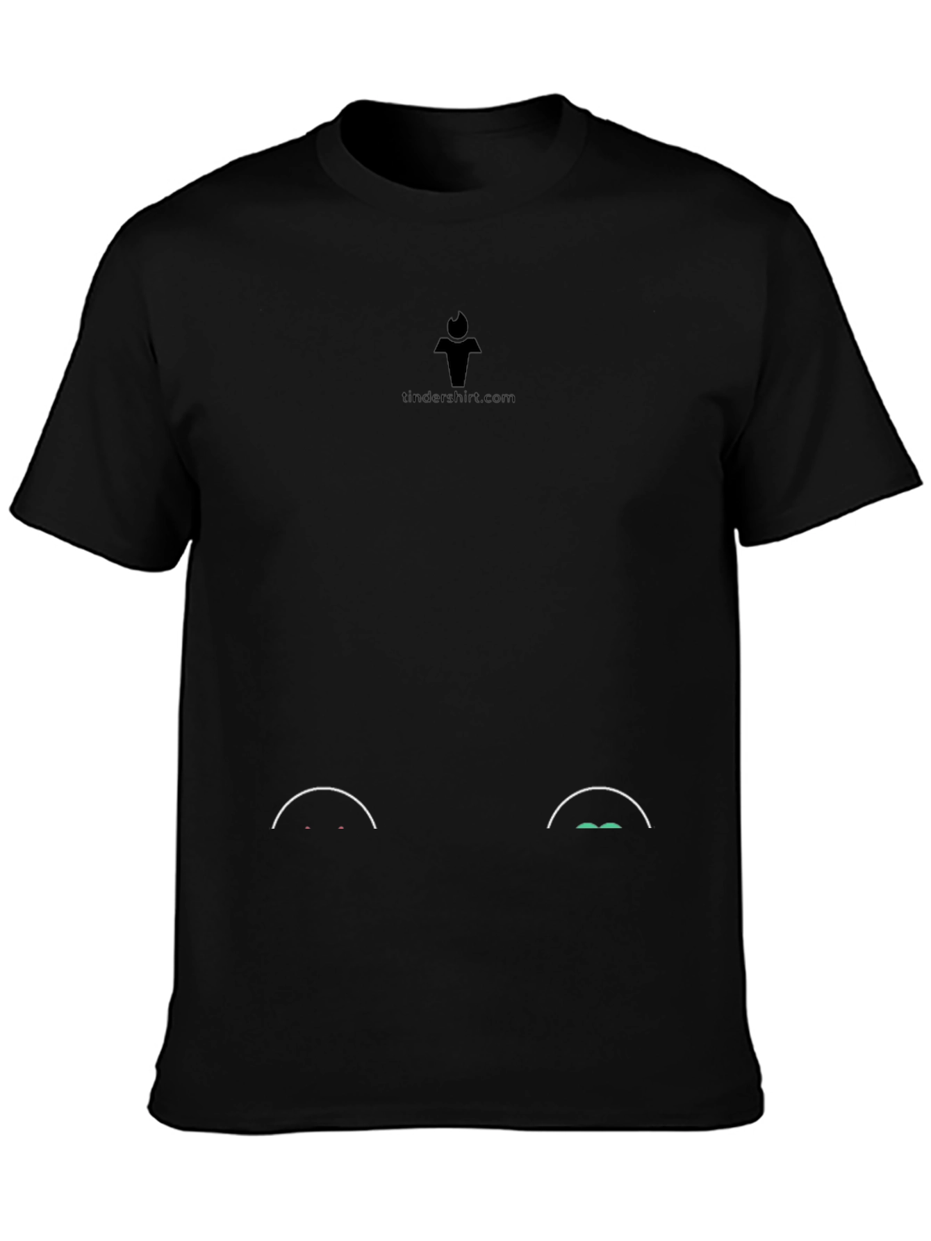 Black T-Shirt with Peeking Eye Design