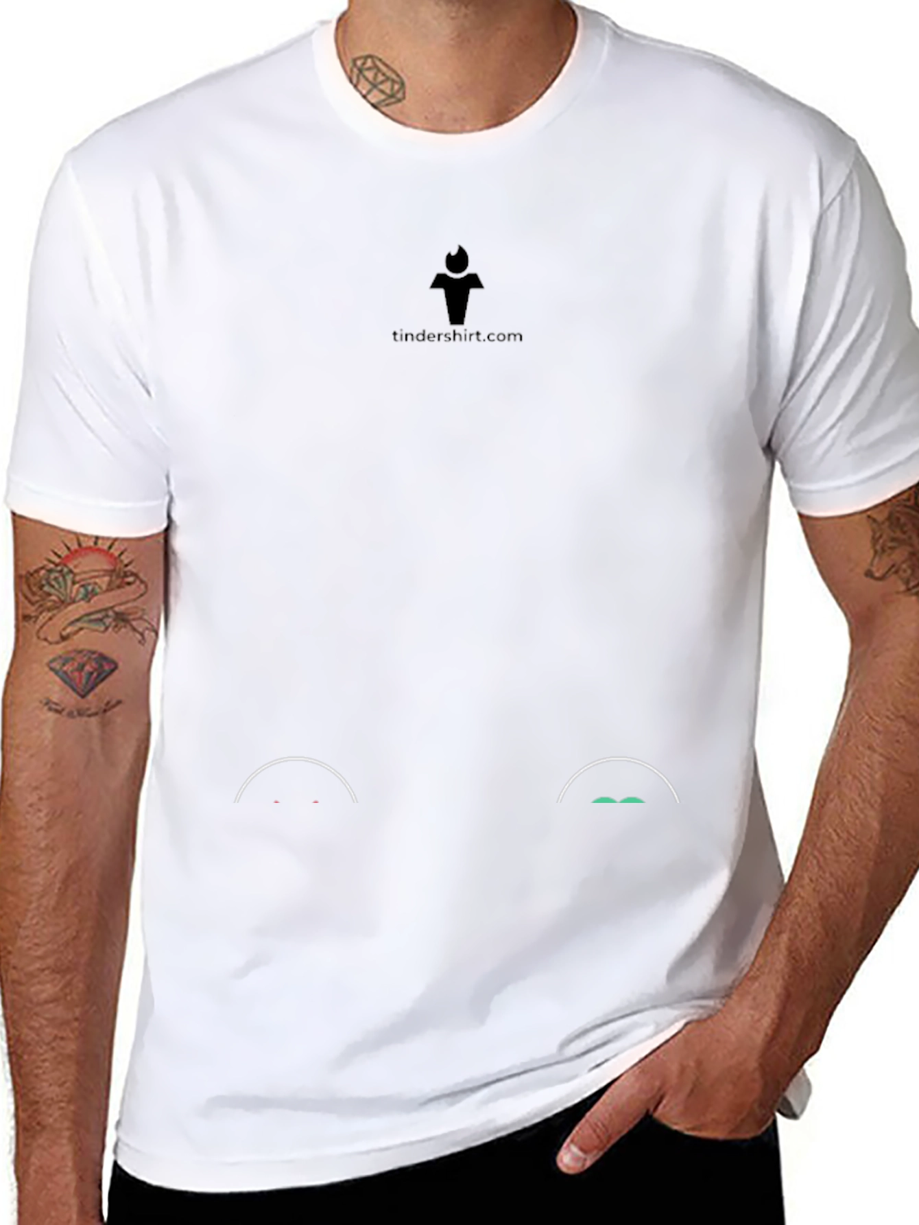 Black T-Shirt with Peeking Eye Design