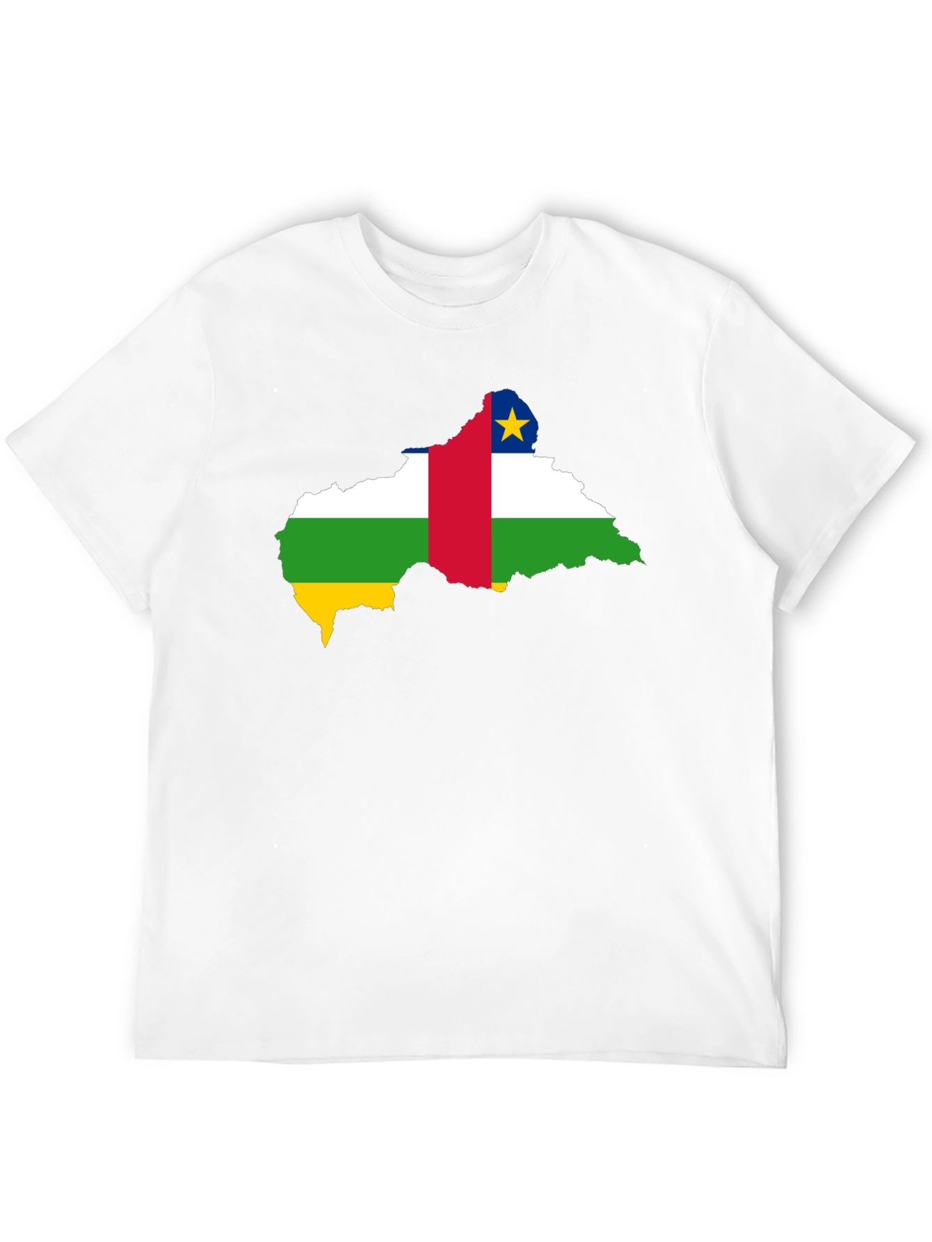 Central African Republic Flag T-Shirt - Black