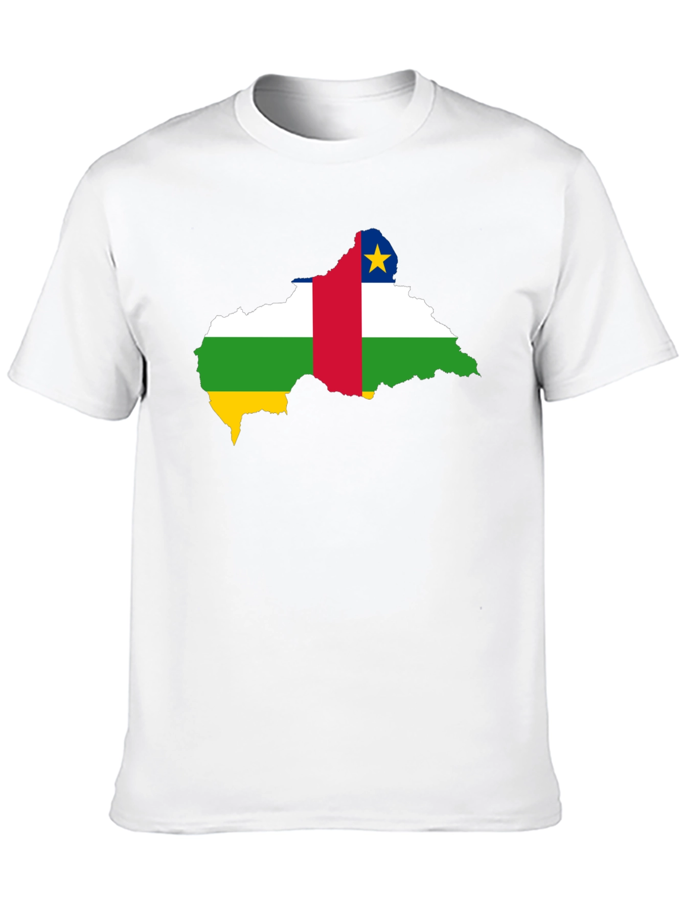 Central African Republic Flag T-Shirt - Black