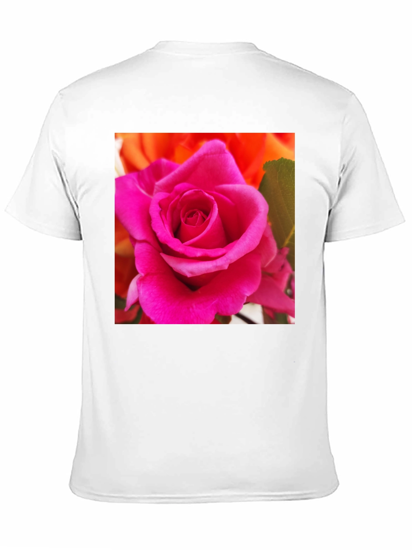 Floral Rose Graphic Tee - Modern Black T-Shirt