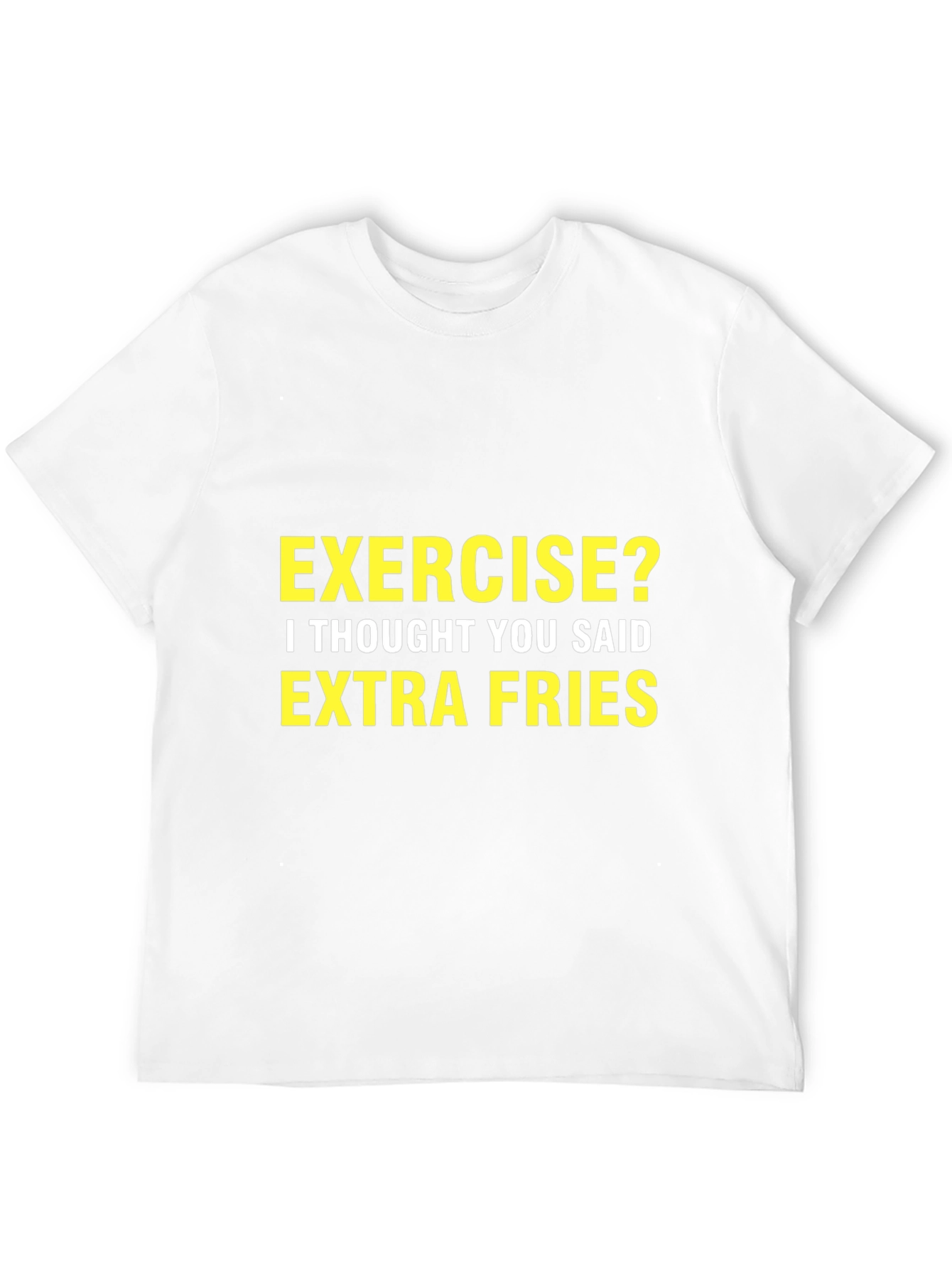 Exercise? Extra Fries Black Graphic Tee