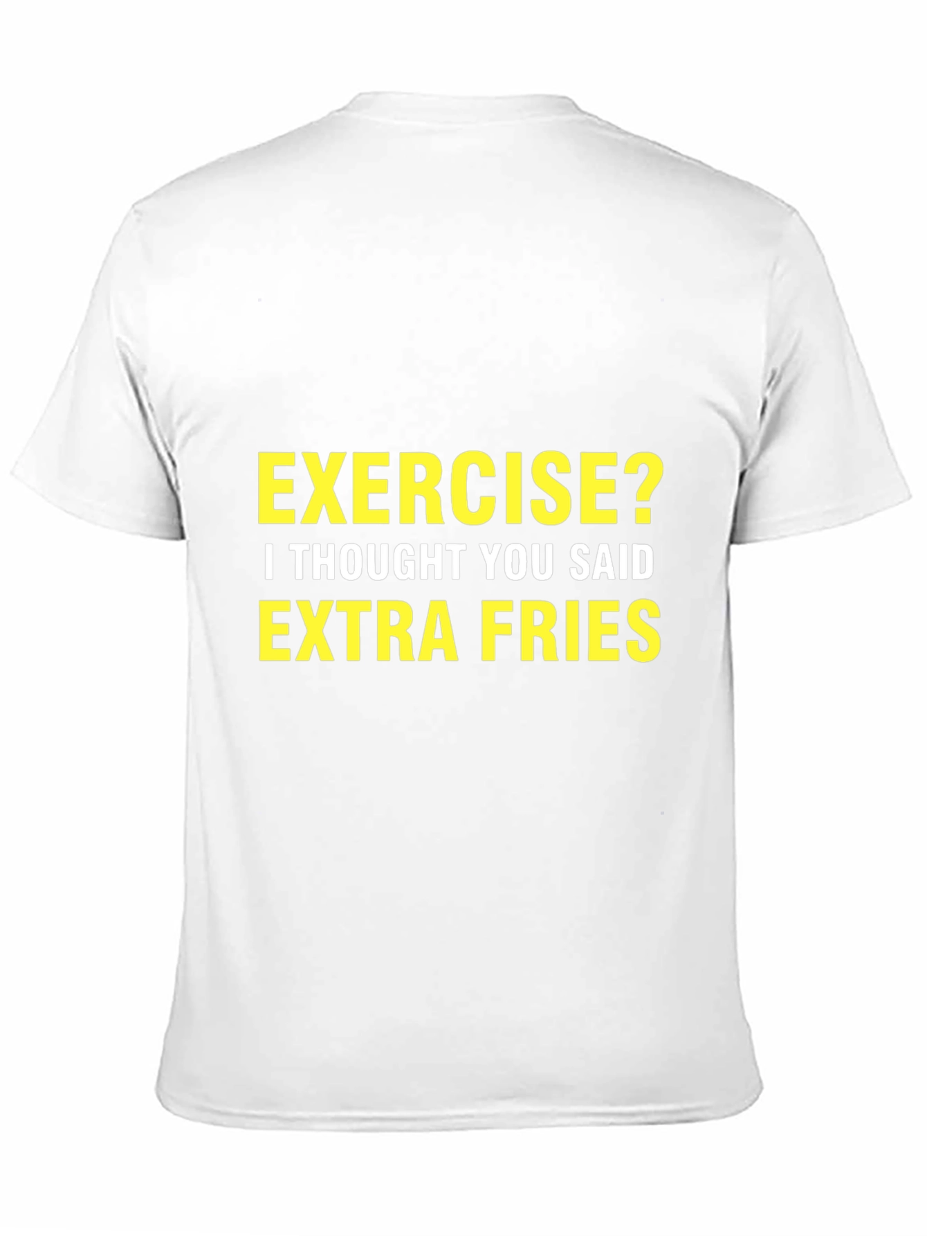 Exercise? Extra Fries Black Graphic Tee