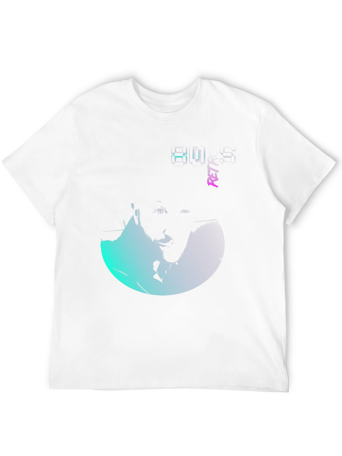 Retro Portrait Graphic Print T-Shirt