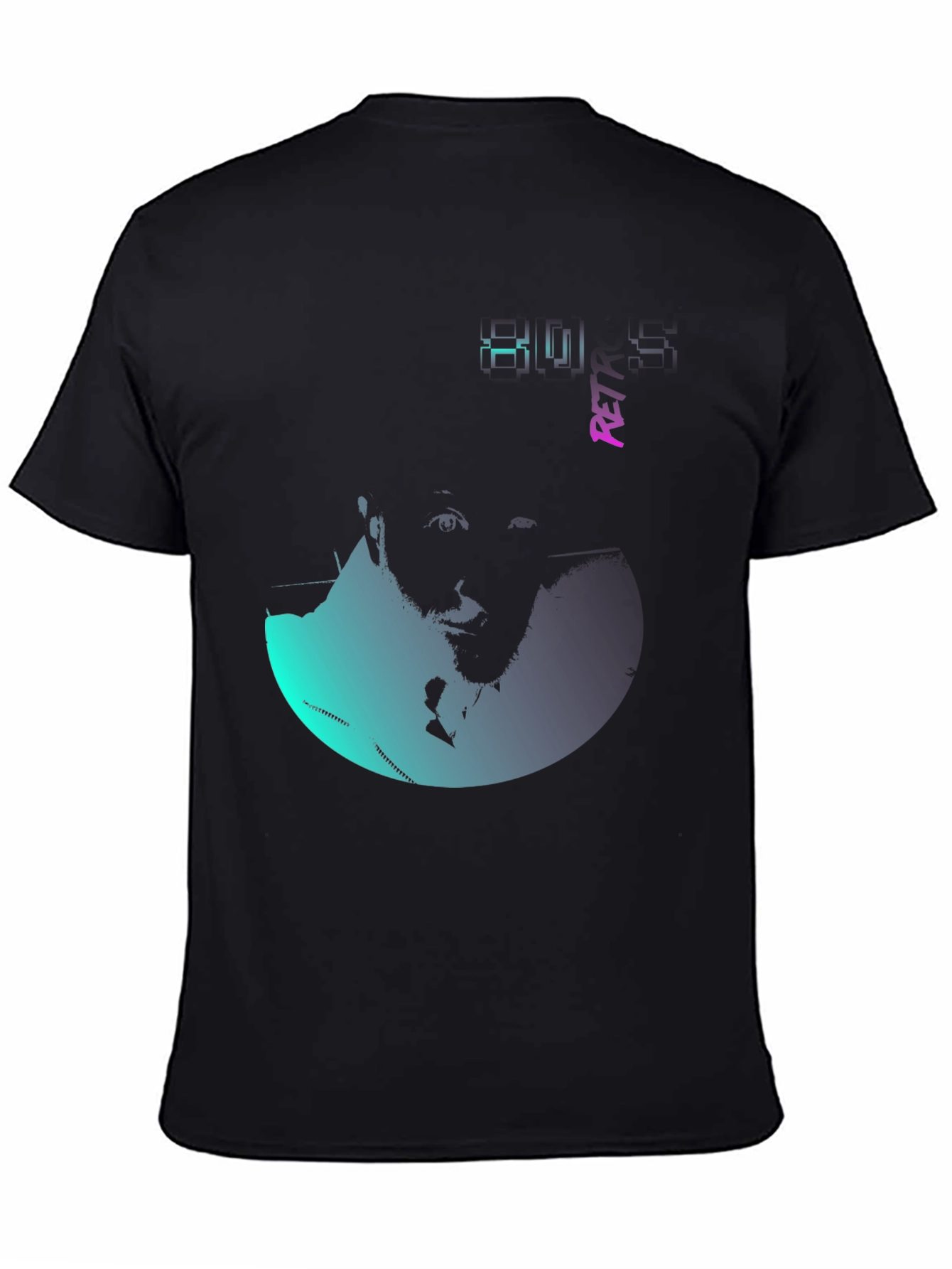 Retro Portrait Graphic Print T-Shirt