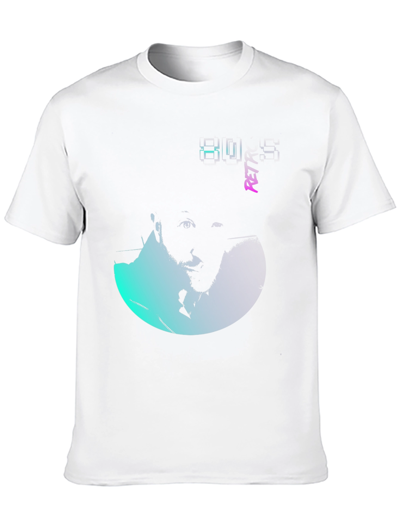 Retro Portrait Graphic Print T-Shirt