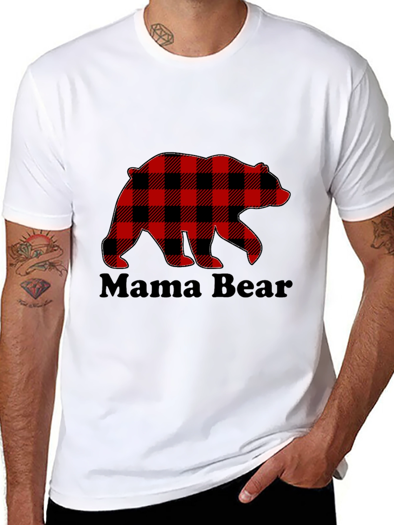 Mama Bear Plaid T-Shirt - Unisex Comfort