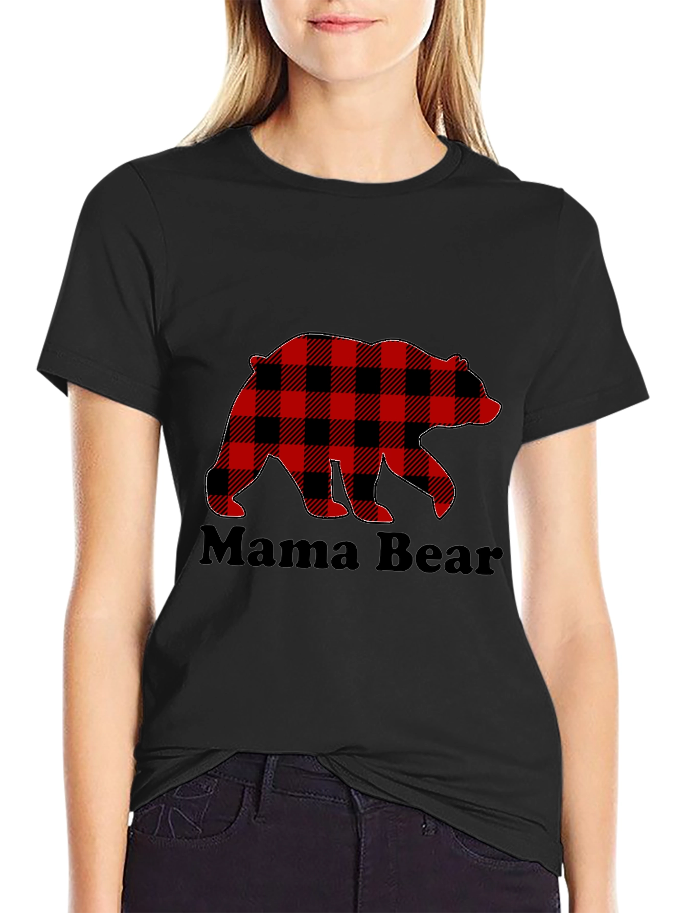 Mama Bear Plaid T-Shirt - Unisex Comfort