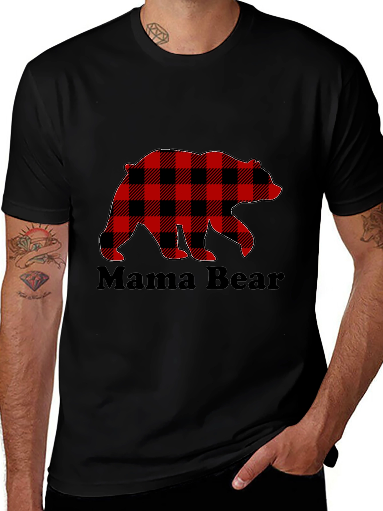 Mama Bear Plaid T-Shirt - Unisex Comfort