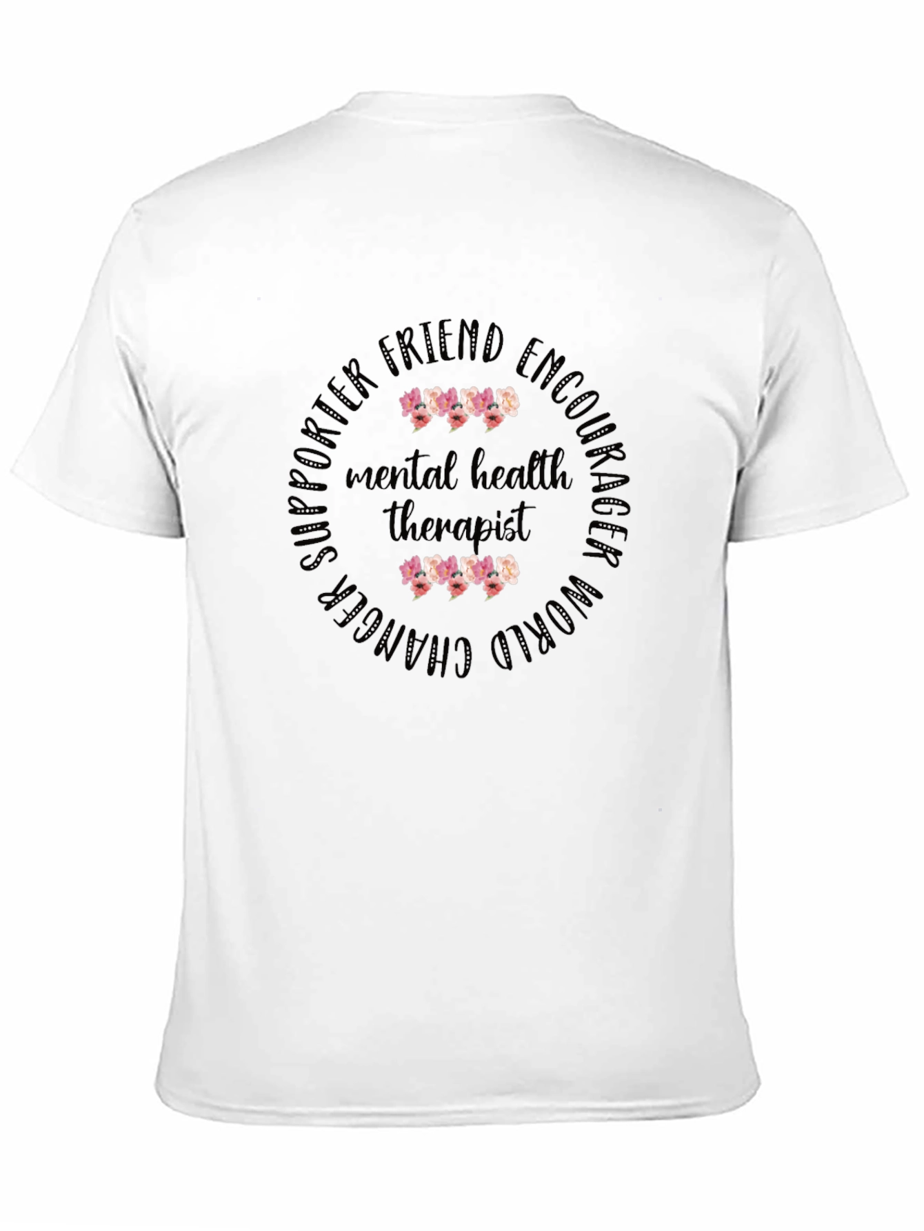 Mental Health Therapist Floral T-Shirt