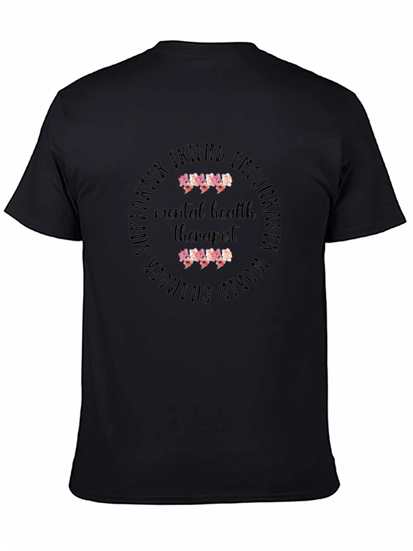 Mental Health Therapist Floral T-Shirt