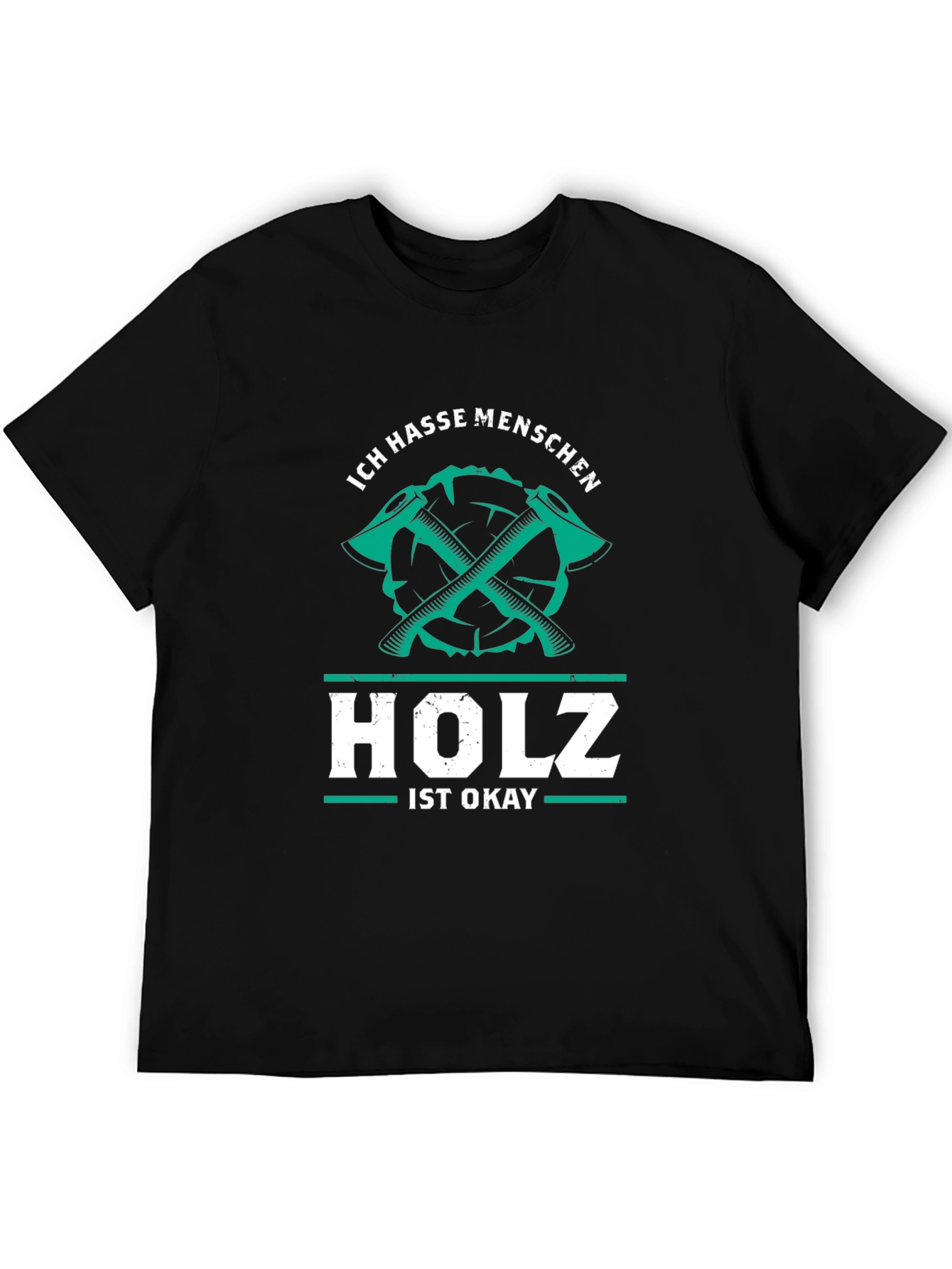Ich Hasse Menschen Holz Ist Okay Graphic Tee
