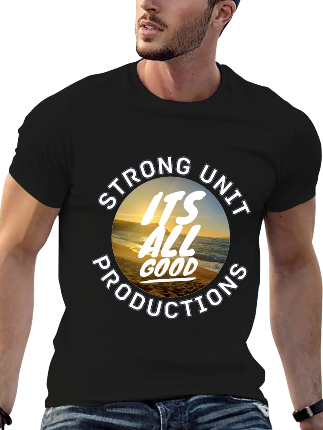 Strong Unit Productions Black Graphic Tee