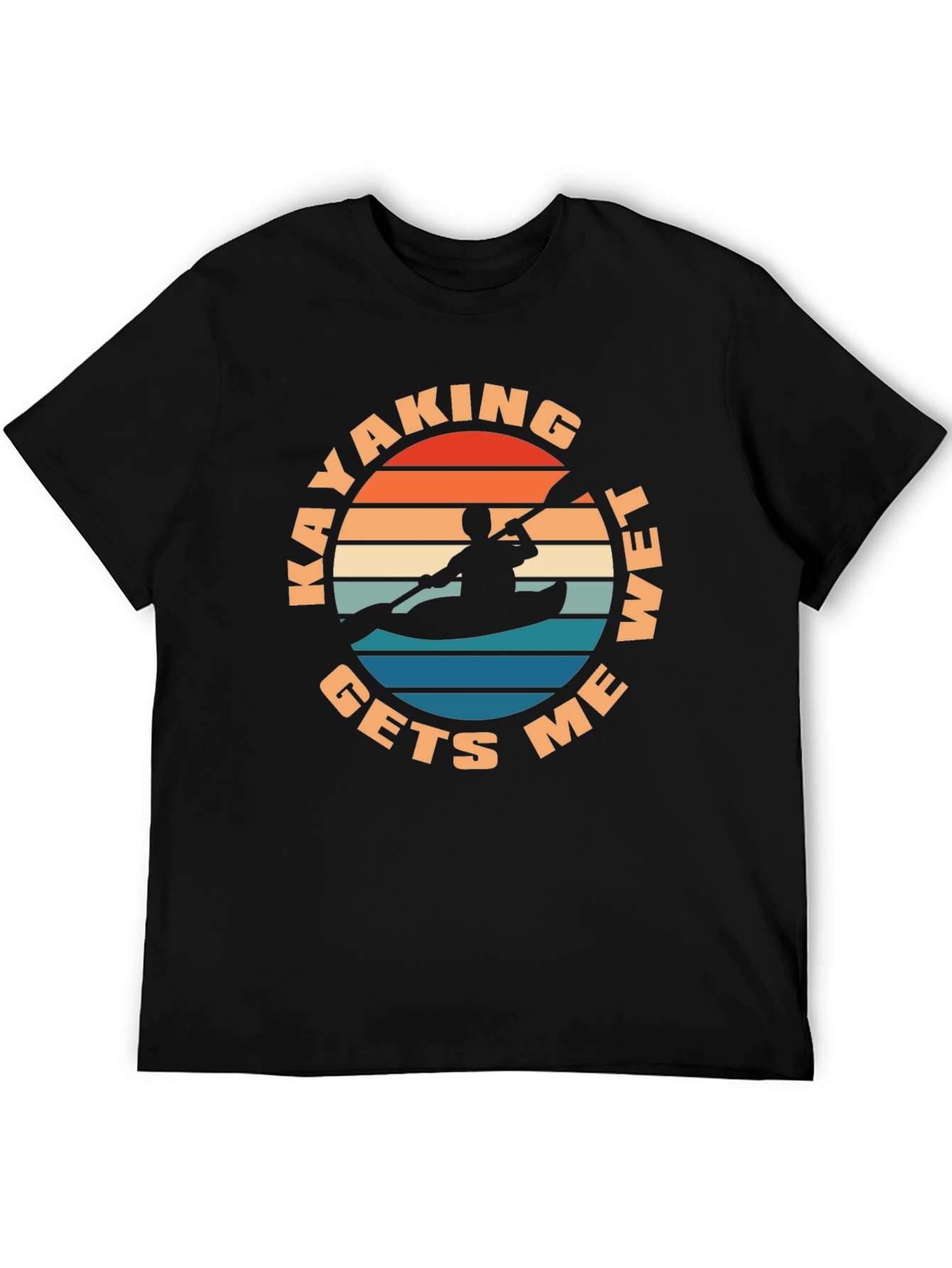 Kayaking Gets Me Wet T-Shirt - Retro Design