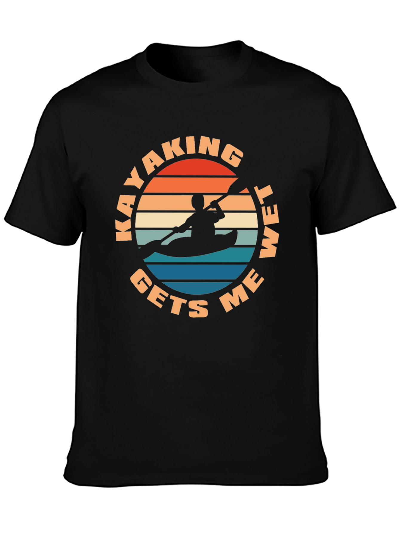 Kayaking Gets Me Wet T-Shirt - Retro Design