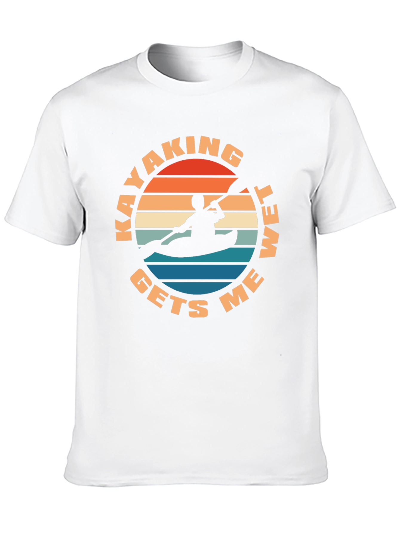 Kayaking Gets Me Wet T-Shirt - Retro Design