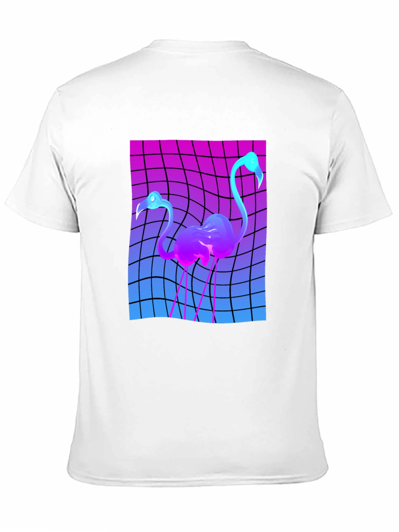 Retro Flamingo Graphic T-Shirt - Vaporwave Style Tee