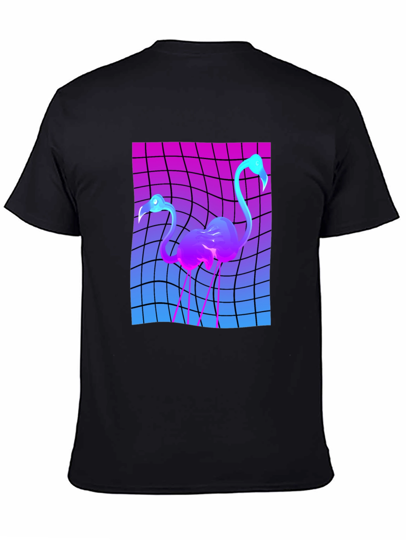 Retro Flamingo Graphic T-Shirt - Vaporwave Style Tee