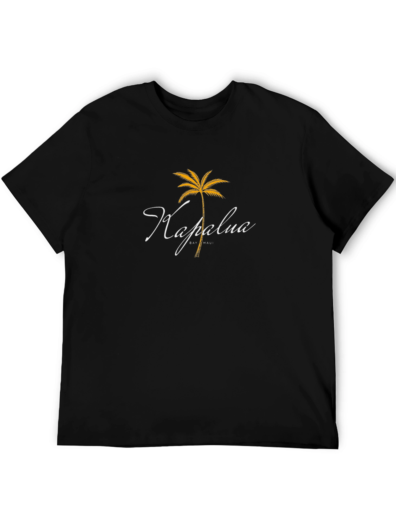Kapalua Maui Black T-Shirt - Palm Tree Design