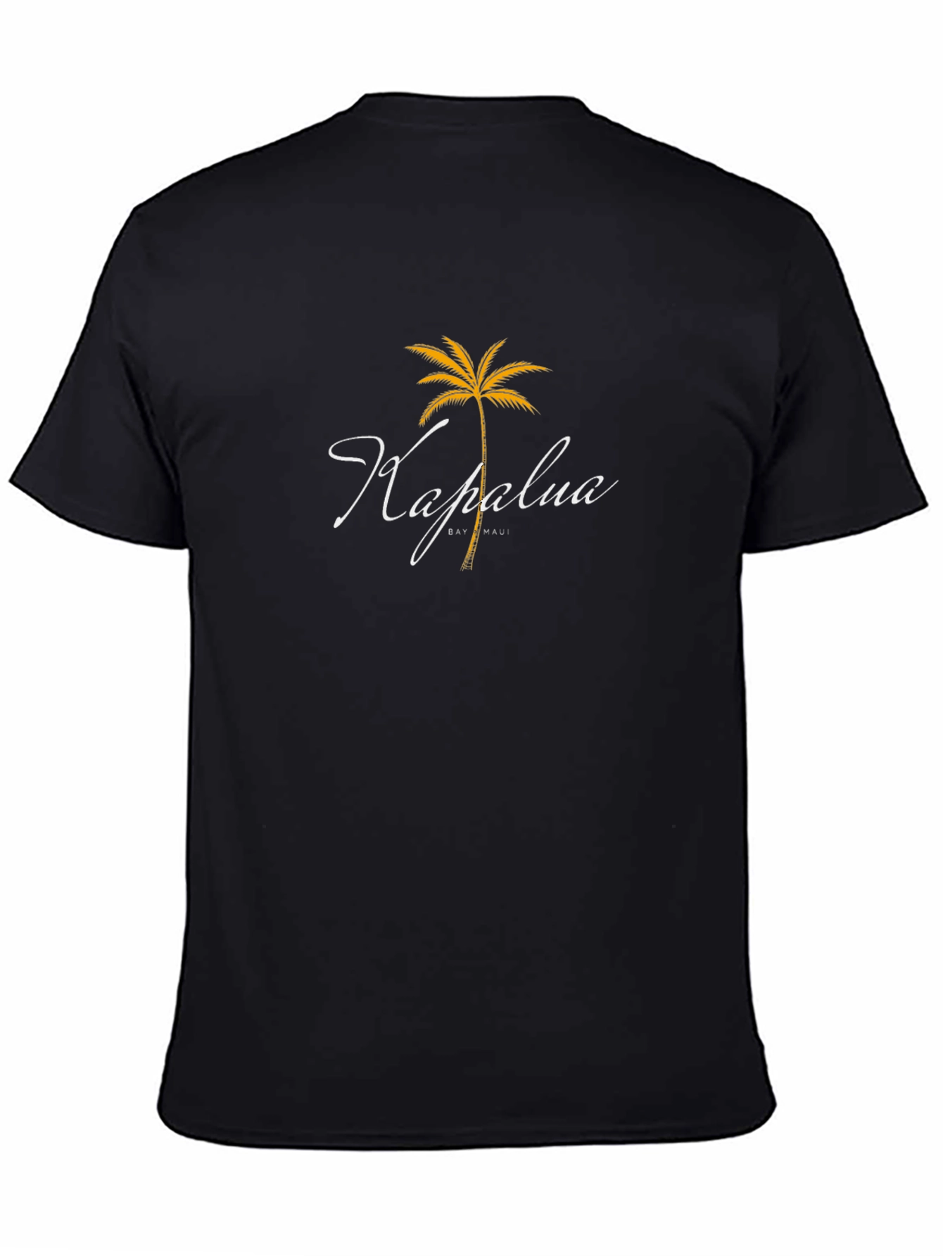 Kapalua Maui Black T-Shirt - Palm Tree Design