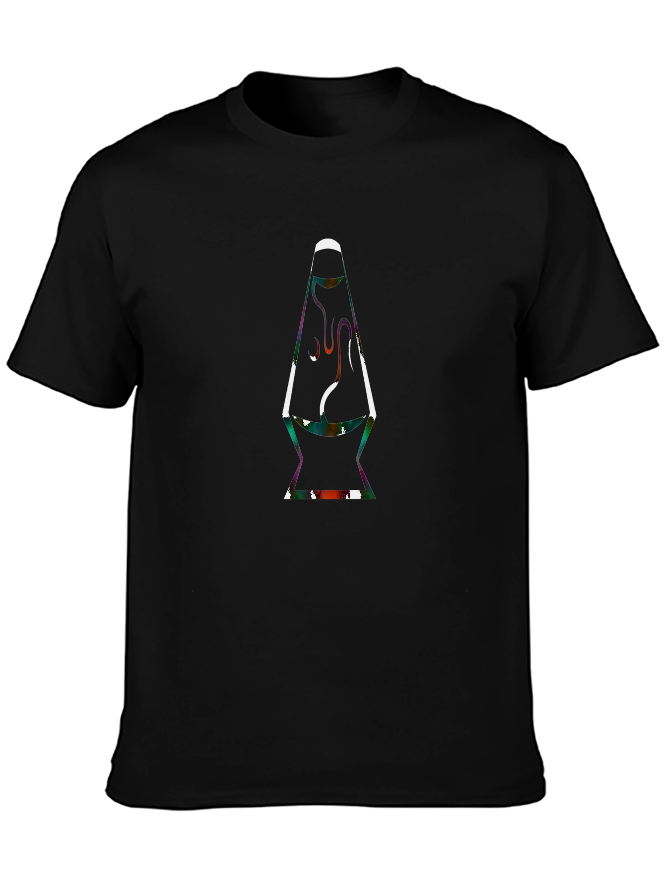 Retro Lava Lamp Graphic Tee - Classic Black T-Shirt