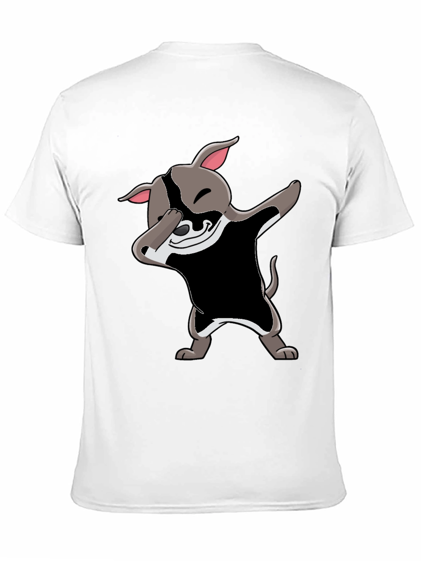 Dabbing Dog Graphic Tee - Black Cotton Blend