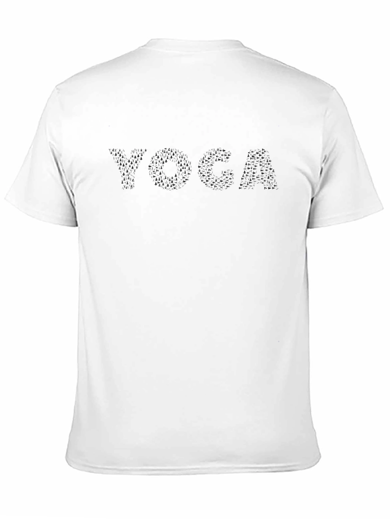 Yoga Pose Typography Black T-Shirt