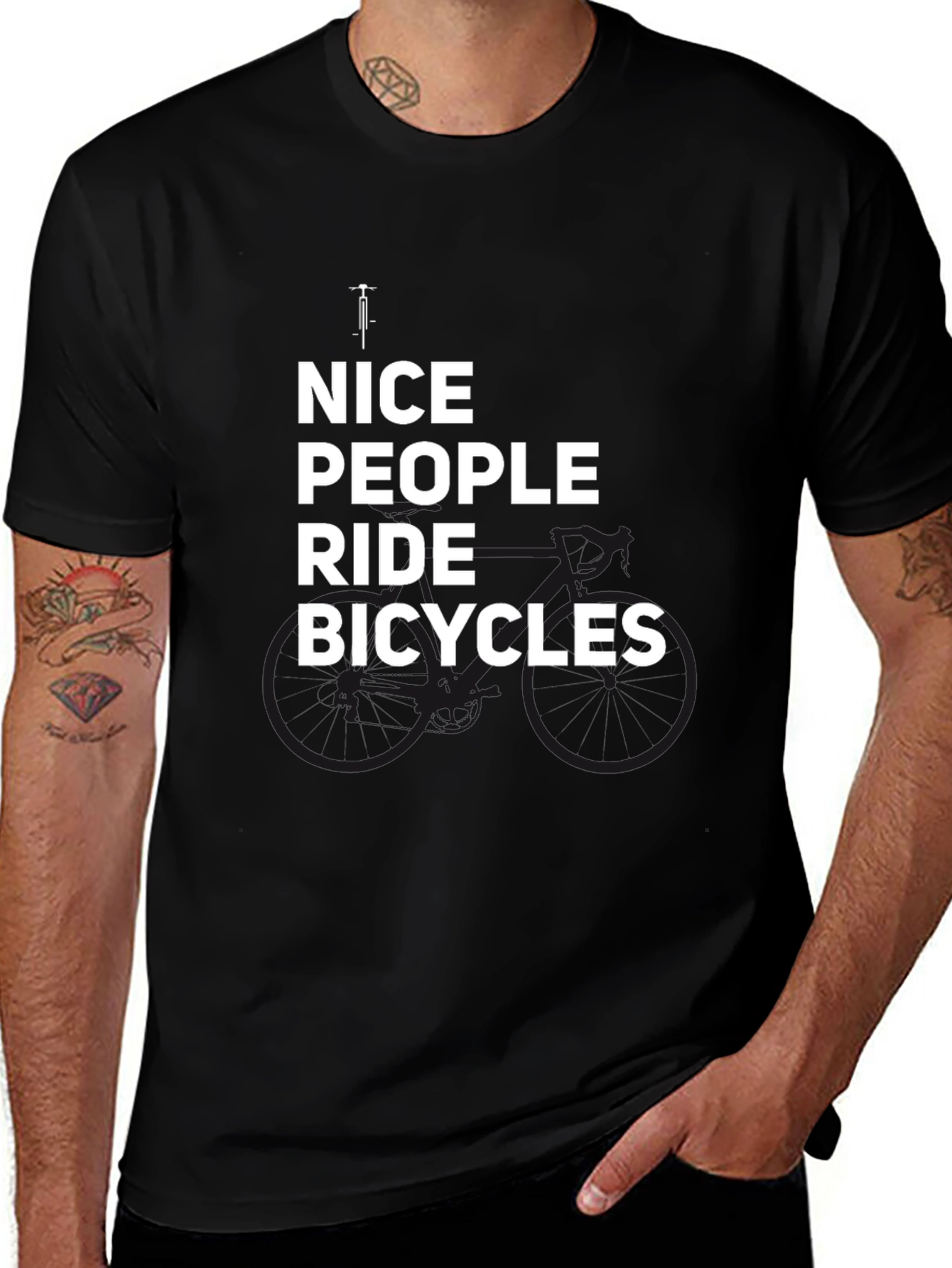 Nice People Ride Bicycles Graphic Tee