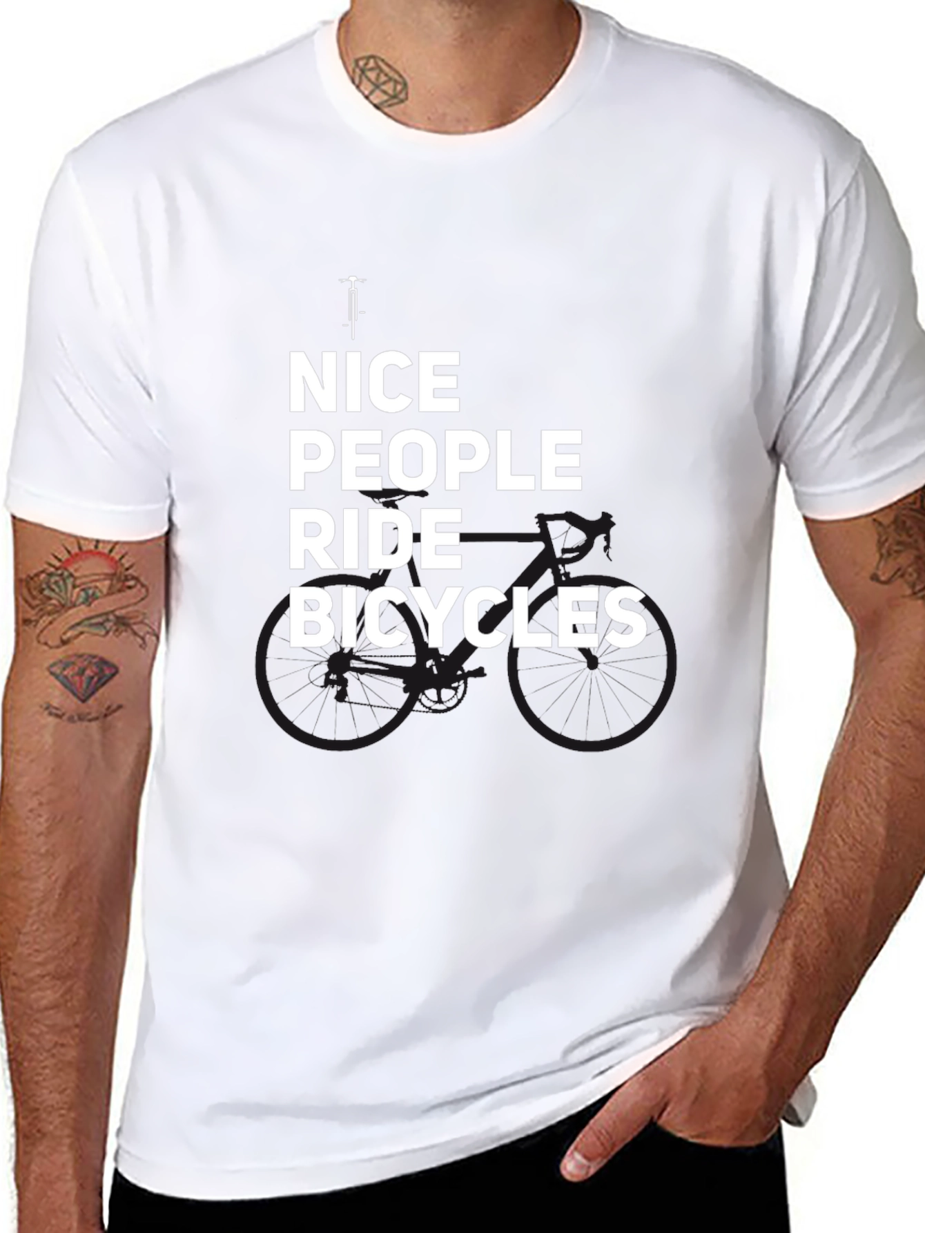 Nice People Ride Bicycles Graphic Tee