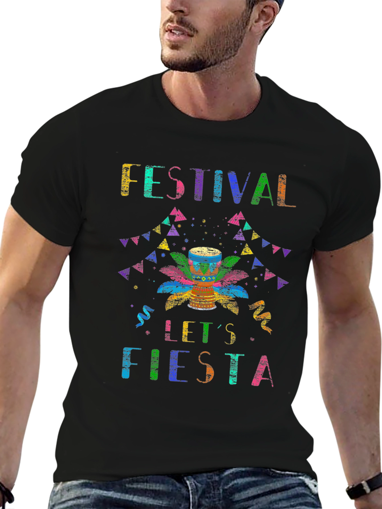 Festival Lets Fiesta Graphic T-Shirt