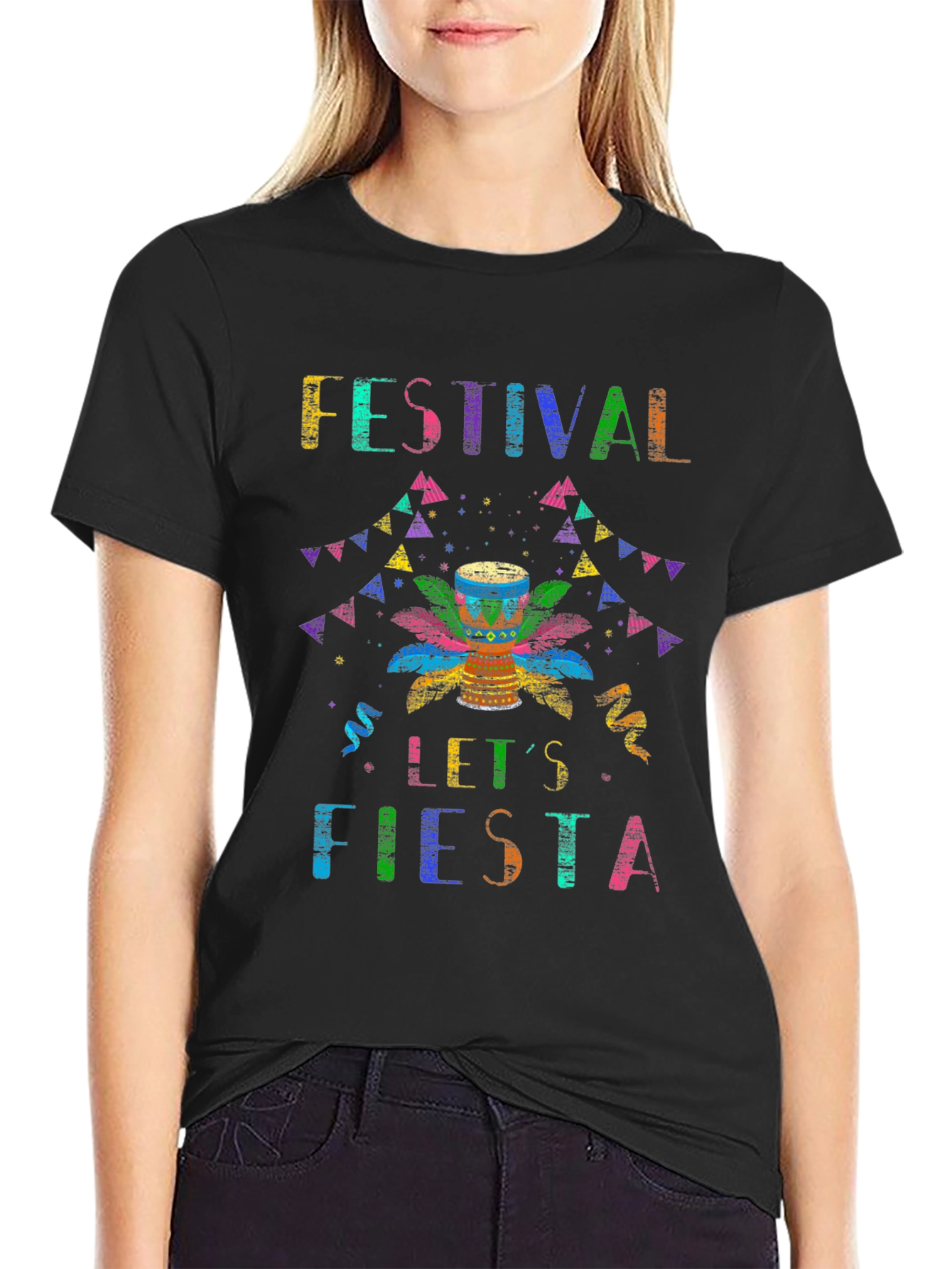 Festival Lets Fiesta Graphic T-Shirt