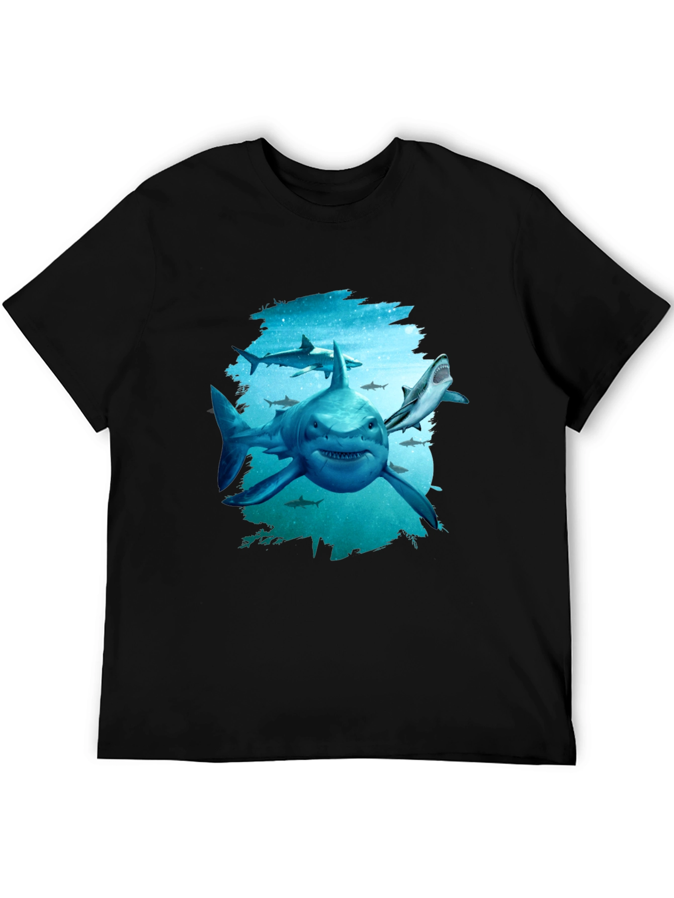 Shark Graphic Tee - Mens Black T-Shirt