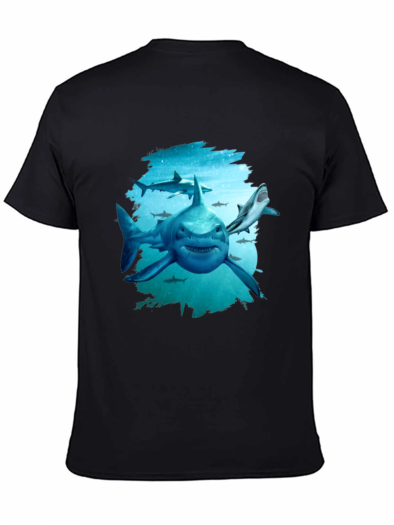 Shark Graphic Tee - Mens Black T-Shirt