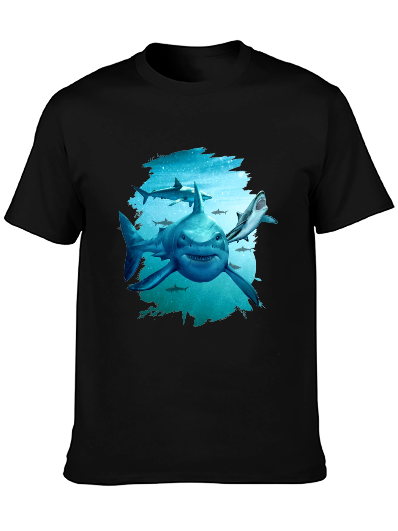 Shark Graphic Tee - Mens Black T-Shirt