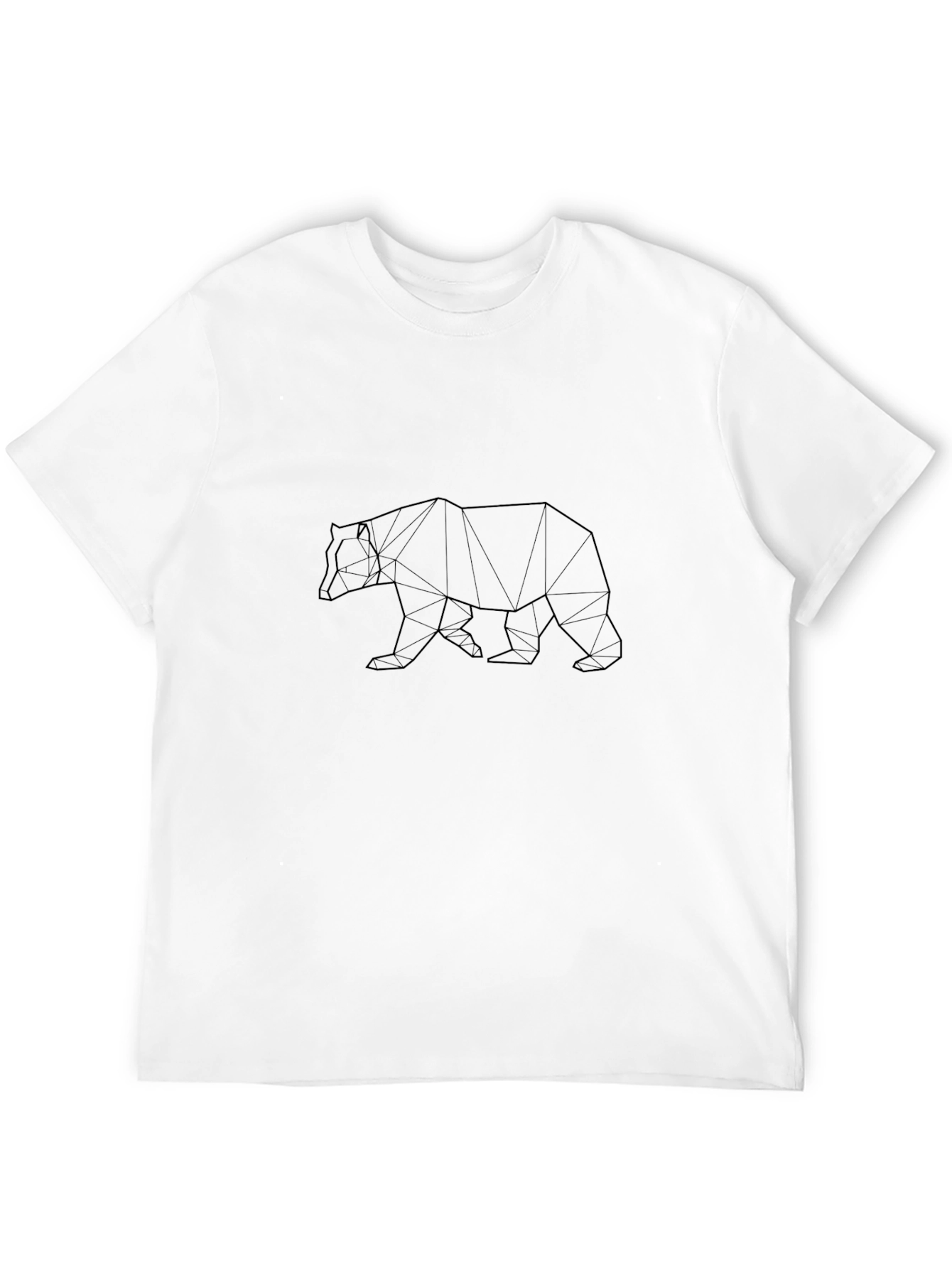 Geometric Bear T-Shirt - Black Graphic Tee