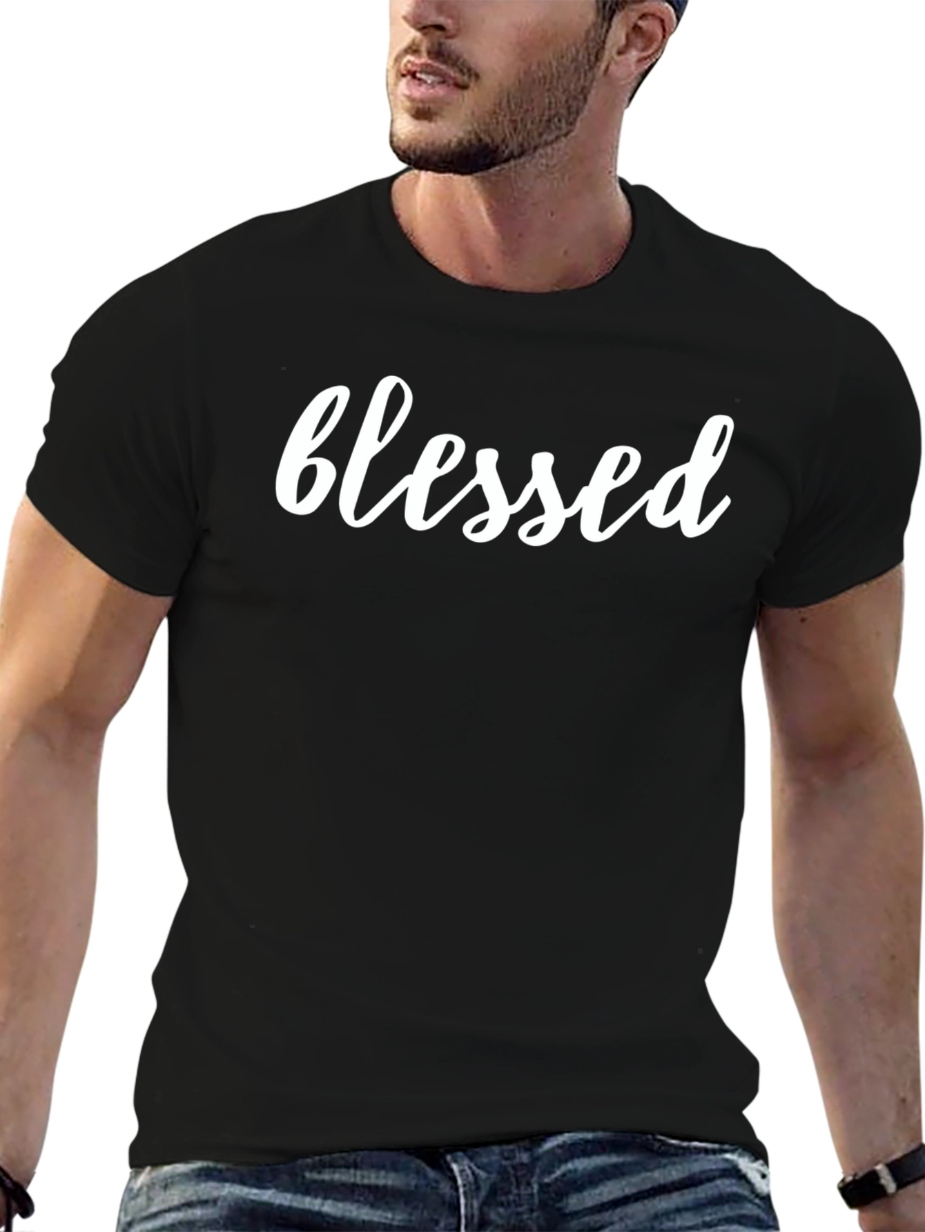 Blessed Black Crew Neck T-Shirt