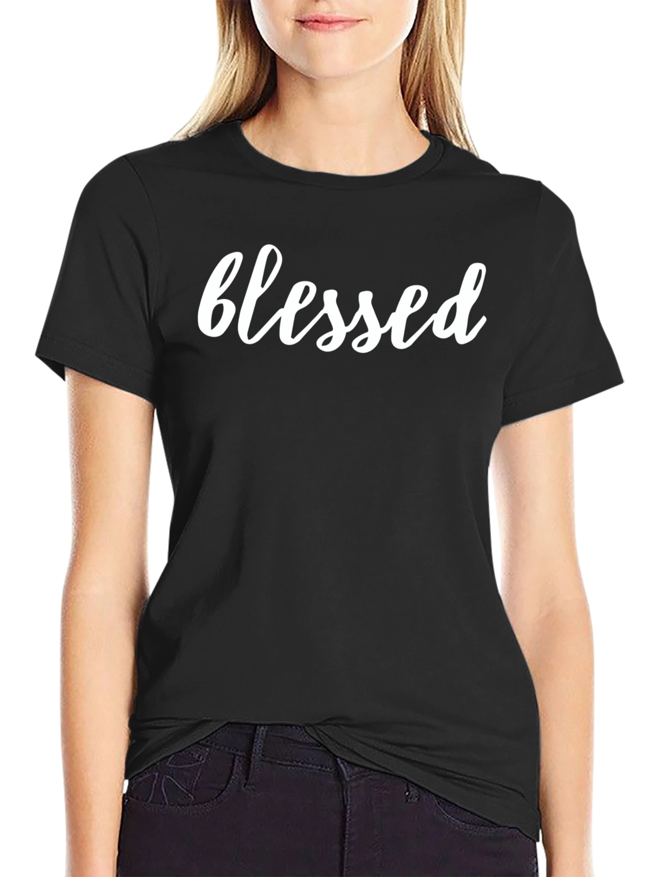 Blessed Black Crew Neck T-Shirt
