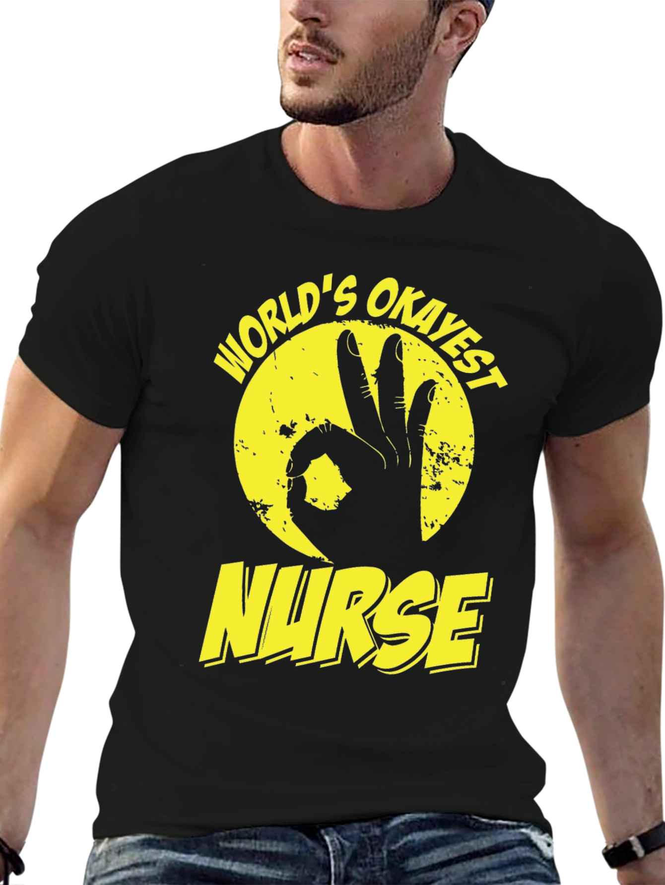 Worlds Okayest Nurse T-Shirt - Funny Graphic Tee