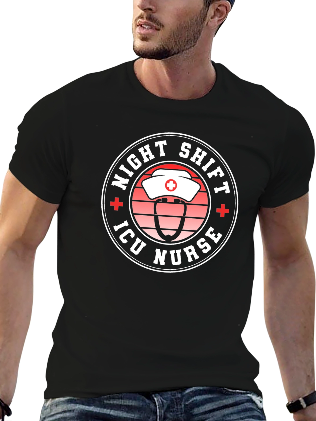 Night Shift ICU Nurse T-Shirt - Medical Professional Apparel