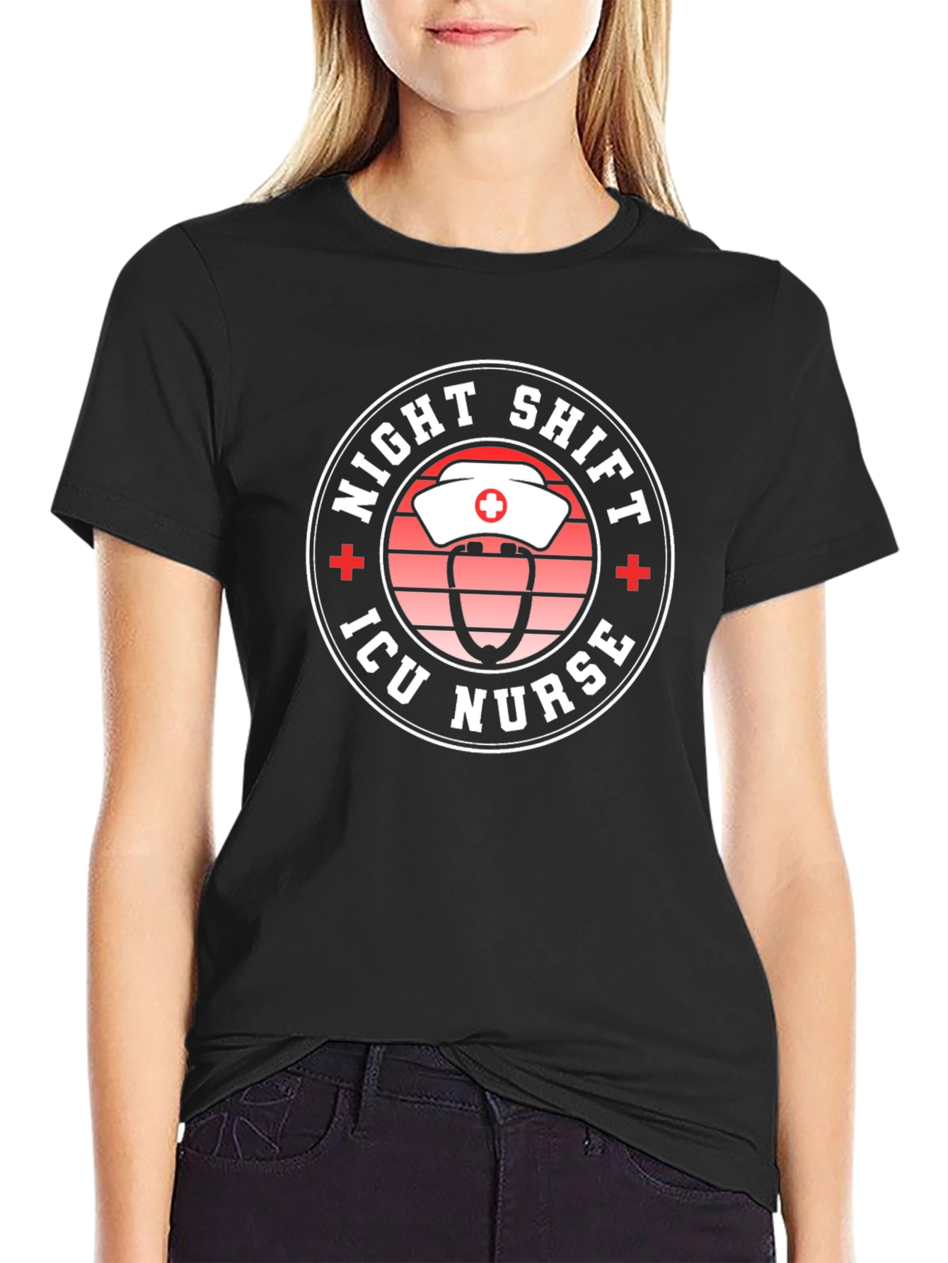 Night Shift ICU Nurse T-Shirt - Medical Professional Apparel