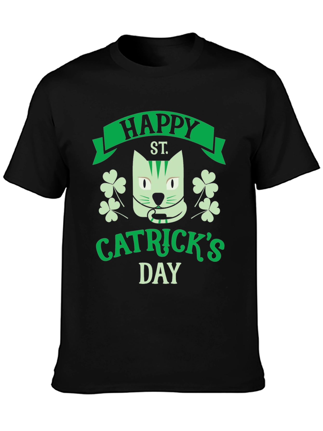 Happy Catricks Day Black T-Shirt