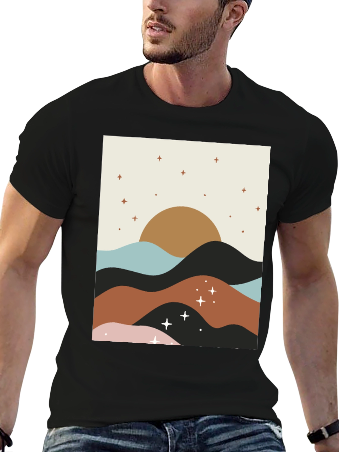 Boho Sunset Graphic Tee - Stylish Comfort