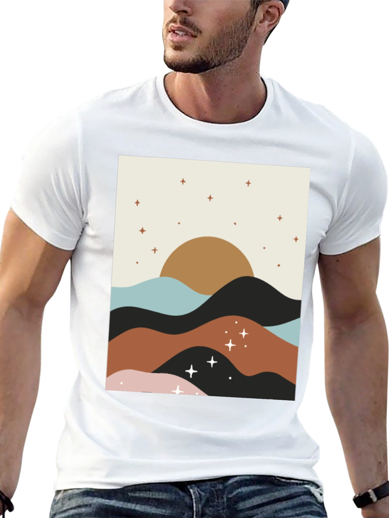 Boho Sunset Graphic Tee - Stylish Comfort