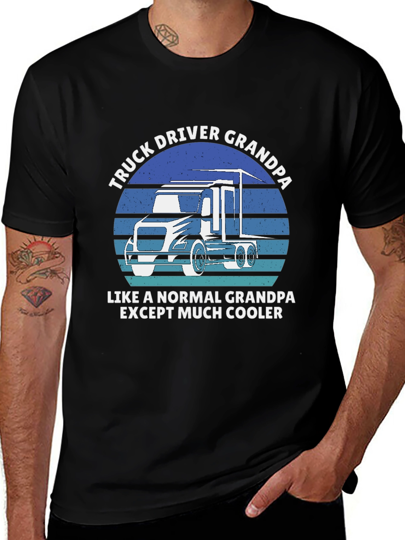 Truck Driver Grandpa T-Shirt - Cool Grandpa Tee