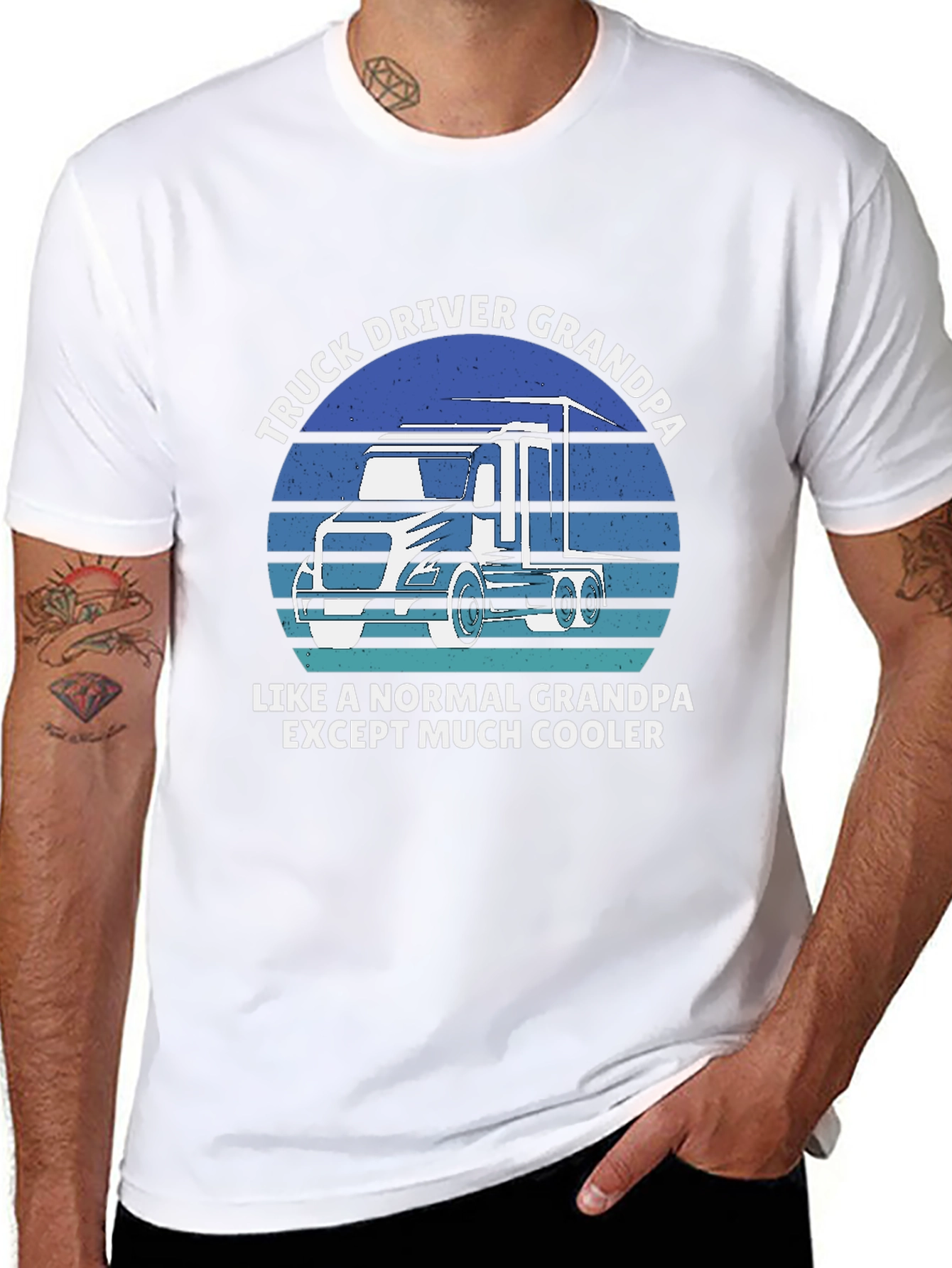 Truck Driver Grandpa T-Shirt - Cool Grandpa Tee
