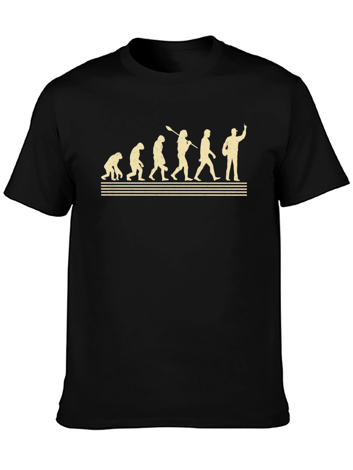 Evolution T-Shirt - Black Cotton Tee